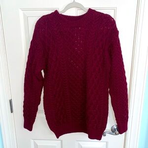 100% Wool Blasket Honeycomb Stitch women's Aran sweater by Irelands Eye